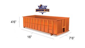 Book It 15 yard dumpster rental