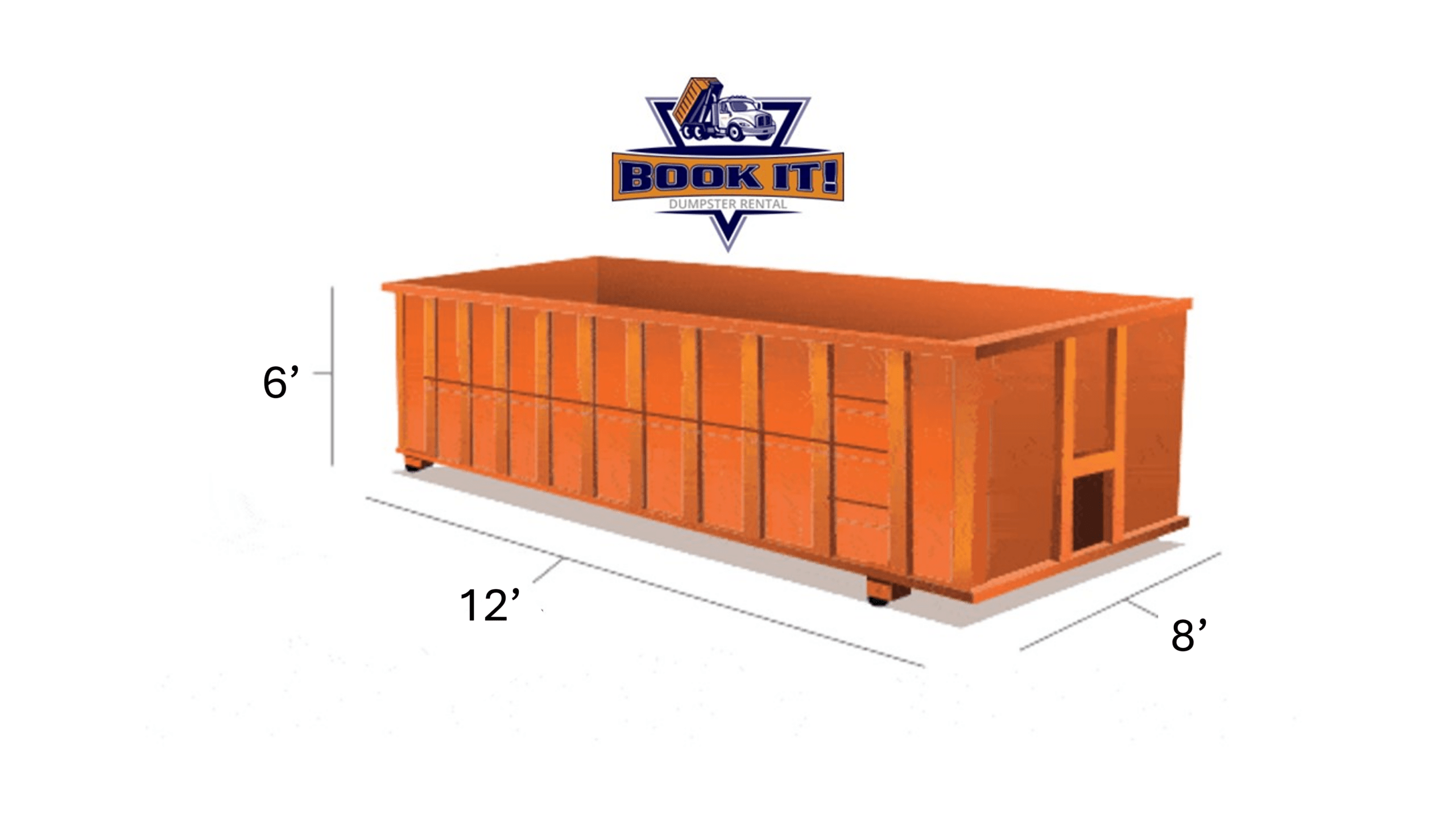 Book It 15 yard dumpster rental