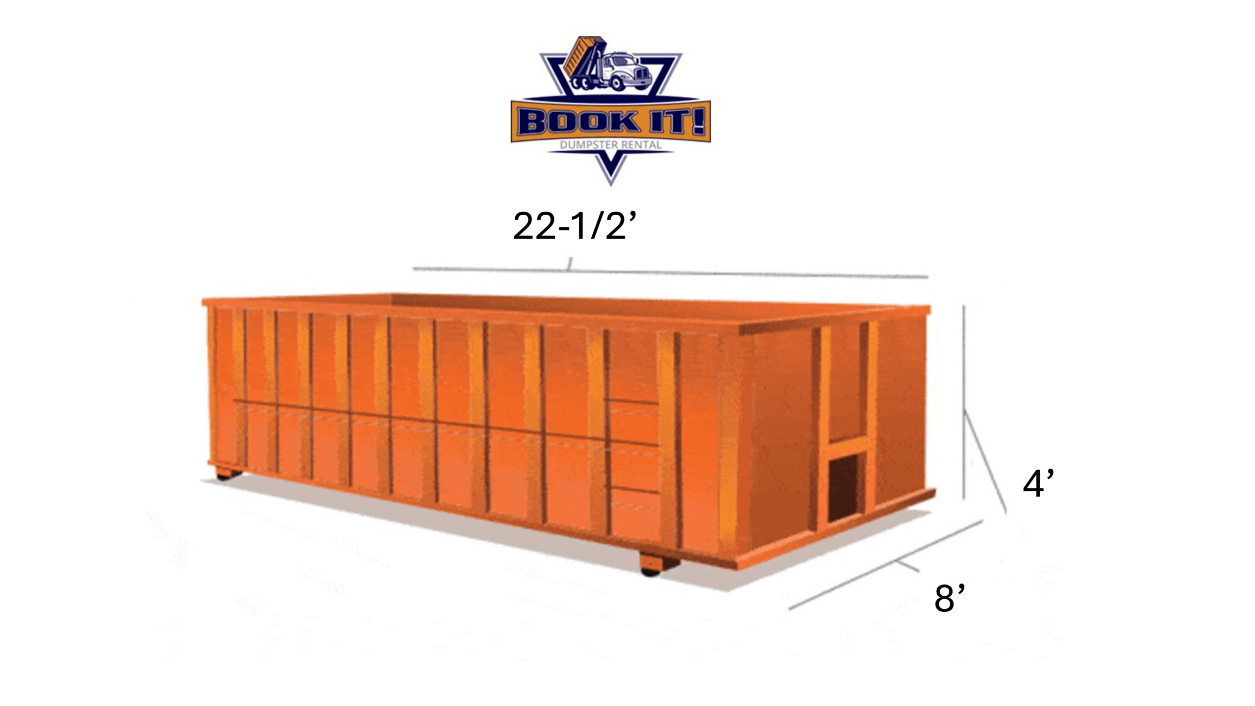 Book It 20 yard dumpster rental